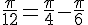 4$\fr{\pi}{12}=\fr{\pi}{4}-\fr{\pi}{6}