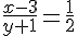 4$\frac{x-3}{y+1}=\frac{1}{2}