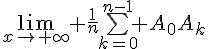 4$\lim_{x\to+\infty} \frac{1}{n}\bigsum_{k=0}^{n-1} A_0A_k
