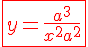4$\red\fbox{y = \frac{a^3}{x^2+a^2}}
