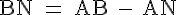 4$\rm BN = AB - AN