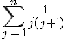 4$\sum_{j=1}^n\frac{1}{j(j+1)}