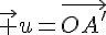 4$\vec u=\vec{OA'}