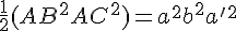 4$ \frac12(AB^2+AC^2)=a^2+b^2 + a'^2