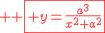 4$ \red \fbox{ y=\frac{a^3}{x^2+a^2}