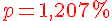 4$ \red p = 1,207%
