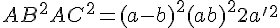 4$ AB^2+AC^2=(a-b)^2 + (a+b)^2+ 2a'^2