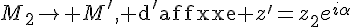 4$M_2\rightarrow M^'\text{, d'affixe }z^'=z_2e^{i\alpha}