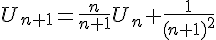 4$U_{n+1}=\frac{n}{n+1}U_n+\frac{1}{(n+1)^2}