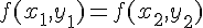 4$f(x_1,y_1)=f(x_2,y_2)