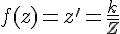 4$f(z) = z' = \frac{k}{\bar{Z}}