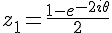 4$z_1=\frac{1-e^{-2i\theta}}{2}
