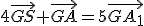 4\vec{GS}+\vec{GA}=5\vec{GA_1}