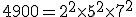 4900=2^{2}\times5^{2}\times7^{2}