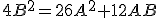 4B^{2}=26A^{2}+12AB
