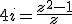 4i=\frac{z^2-1}{z}