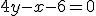 4y-x-6=0
