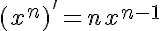 5$(x^n)'=nx^{n-1}