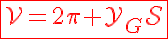 5$\red\fbox{\mathcal{V}=2\pi \mathcal{Y}_G\mathcal{S}}