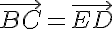 5$\vec{BC}=\vec{ED}
