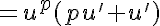 5$=u^p(pu'+u')