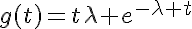 5$g(t)=t\lambda e^{-\lambda t}
