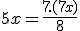 5+x = \frac{7.(7+x)}{8}