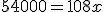 54000=108x