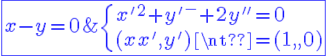 6$\blue\fbox{x-y=0\;\Longleftrightarrow\;\{{x^'^2+y^'^2-1+2y^'=0\\(x^',y^')\neq(1,0)}