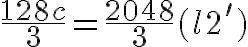 7$\frac{128c}{3}=\frac{2048}{3}(l2')