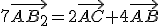 7\vec{AB_2}=2\vec{AC}+4\vec{AB}