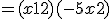 &nbsp;&nbsp;= (x + 12)(-5x +2)