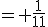 = \frac{1}{11}