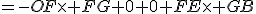 =-OF\times FG+0+0+FE\times GB