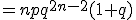 =npq^{2n-2}(1+q)