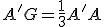 A'G=\frac{1}{3}A'A