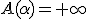 A(\alpha)=+\infty