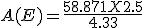 A(E)=\frac{58.871X2.5}{4.33}