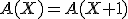 A(X)=A(X+1)