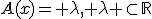 A(x)= \lambda, \lambda \subset\mathbb{R}