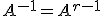 A^{-1}=A^{r-1}