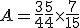 A = \frac{3}{4} + \frac{5}{4} \times \frac{7}{15}