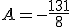 A = -\frac{131}{8}