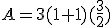 A=3(1+1)(\frac{3}{2})