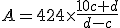 A=424\times\frac{10c+d}{d-c}