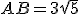 AB=3\sqrt{5}