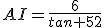 AI=\frac{6}{tan 52}
