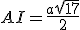 AI=\frac{a\sqrt{17}}{2}