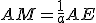 AM=\frac{1}{a}AE