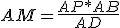 AM=\frac{AP*AB}{AD}